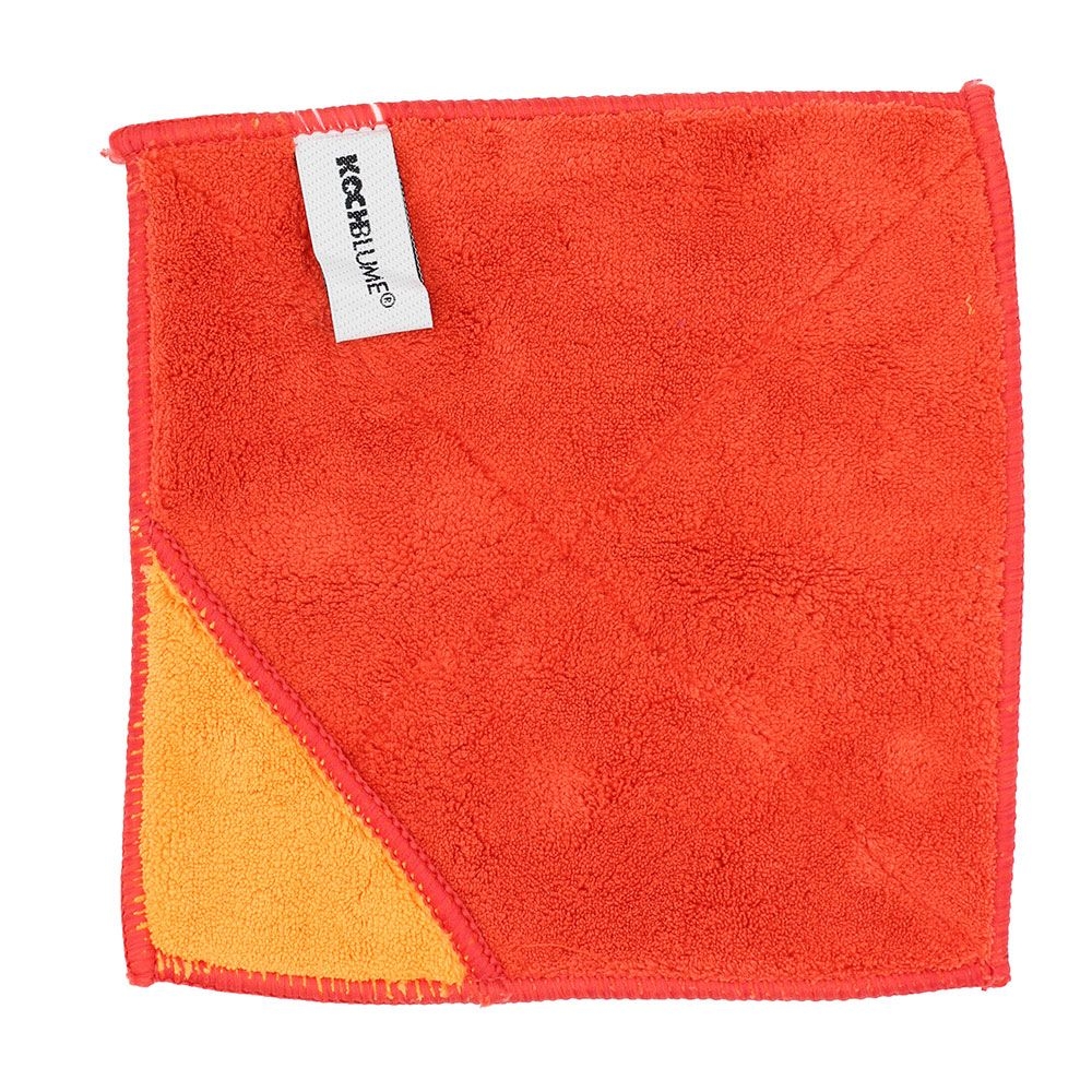 Kochblume - Microfasertuch 18 x 18 cm, rot/orange