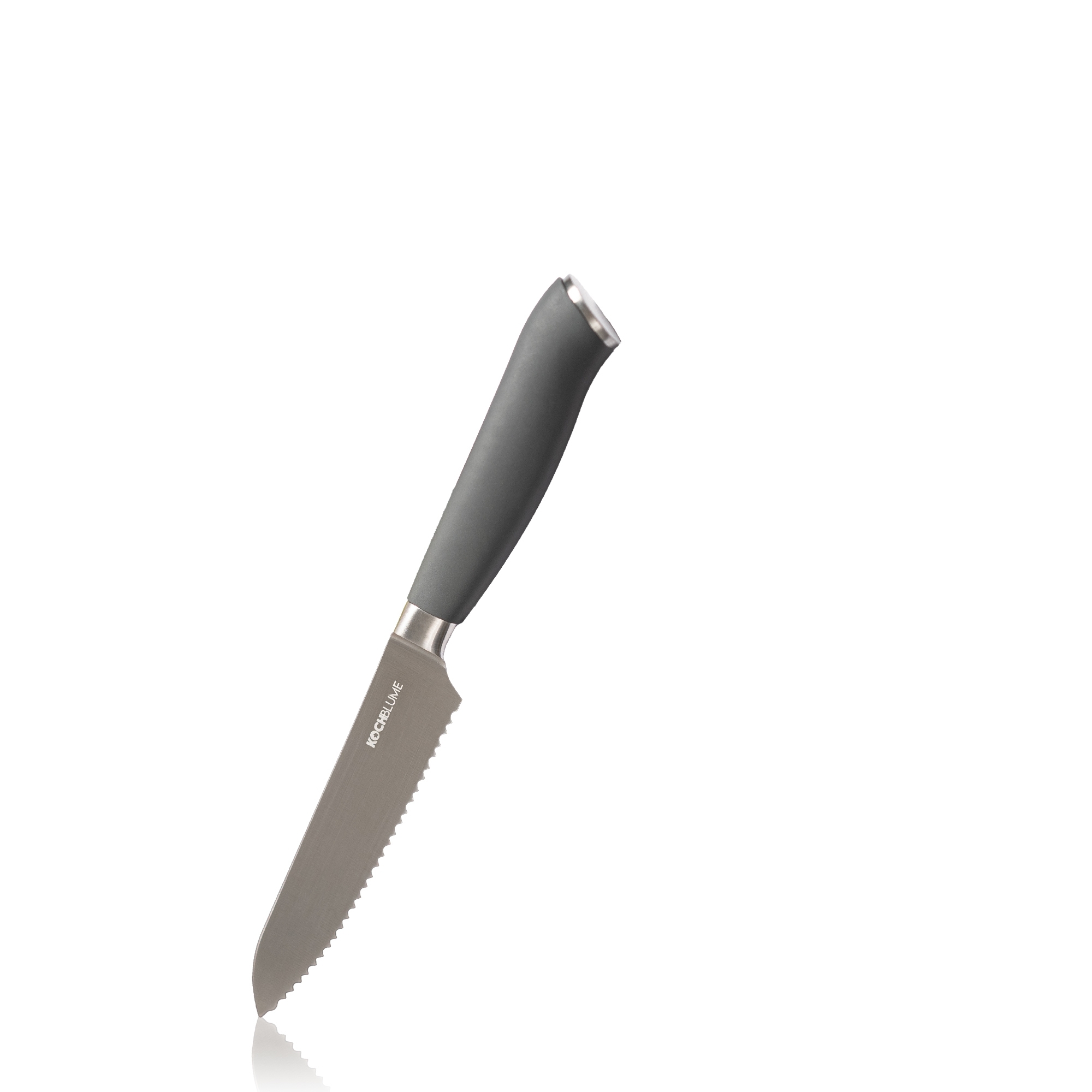Kochblume - Utility knife, serrated edge, anthracite