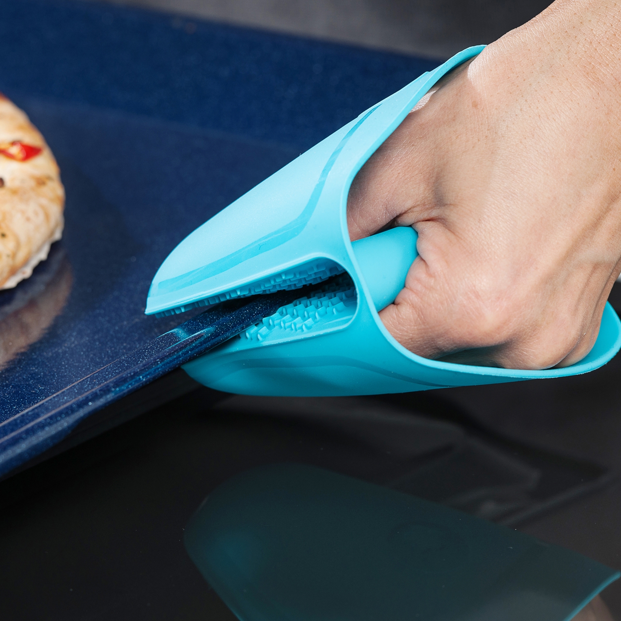 Kochblume - Thermo-Handschutz 2er Set, blau