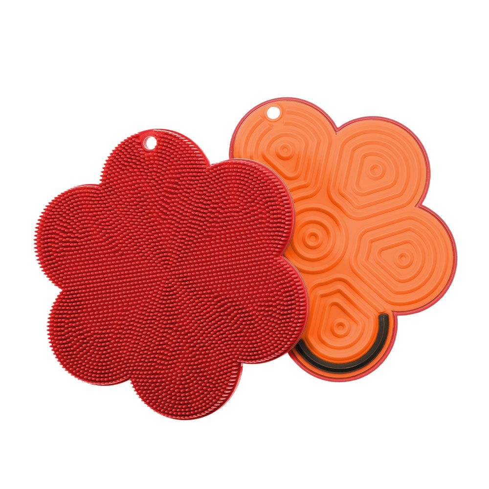 Kochblume - SCRUBBY Plus Blume, rot/orange