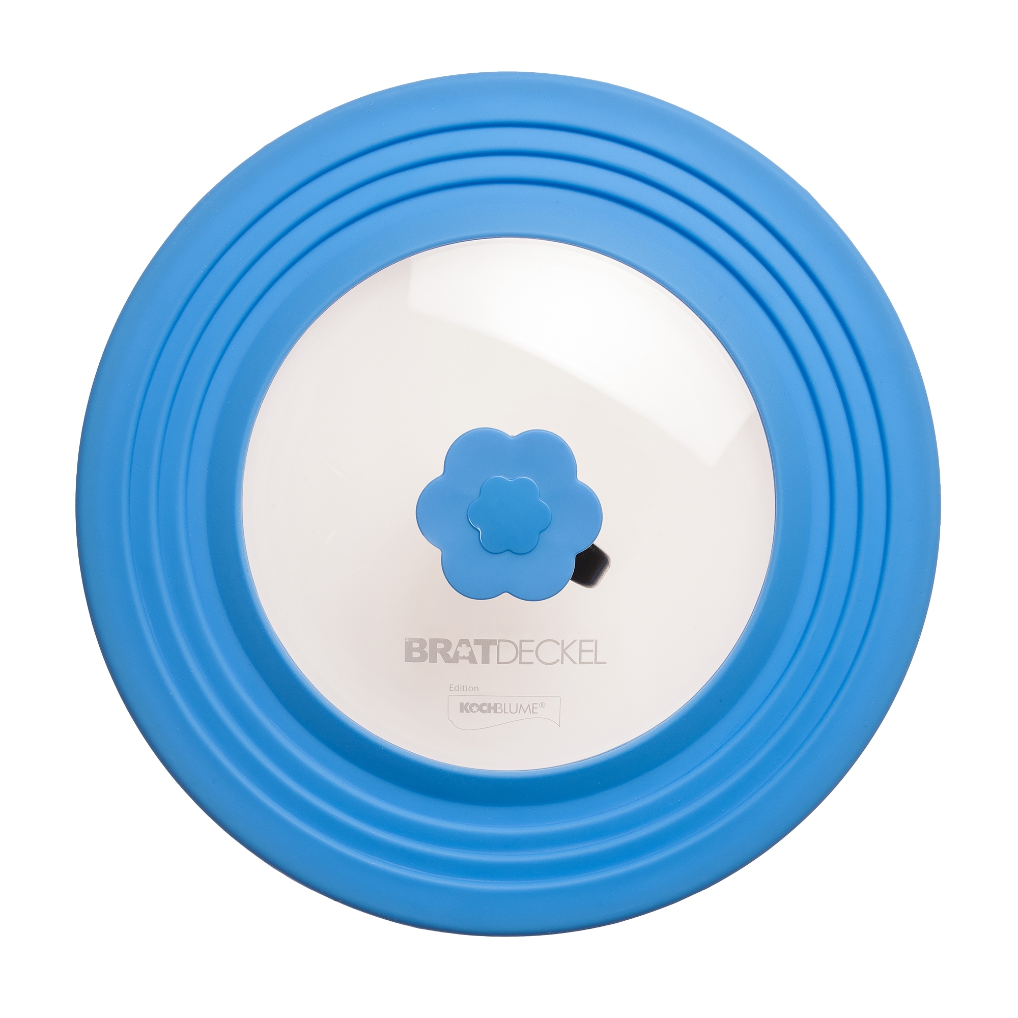 Kochblume - Bratdeckel - groß 31 cm, blau