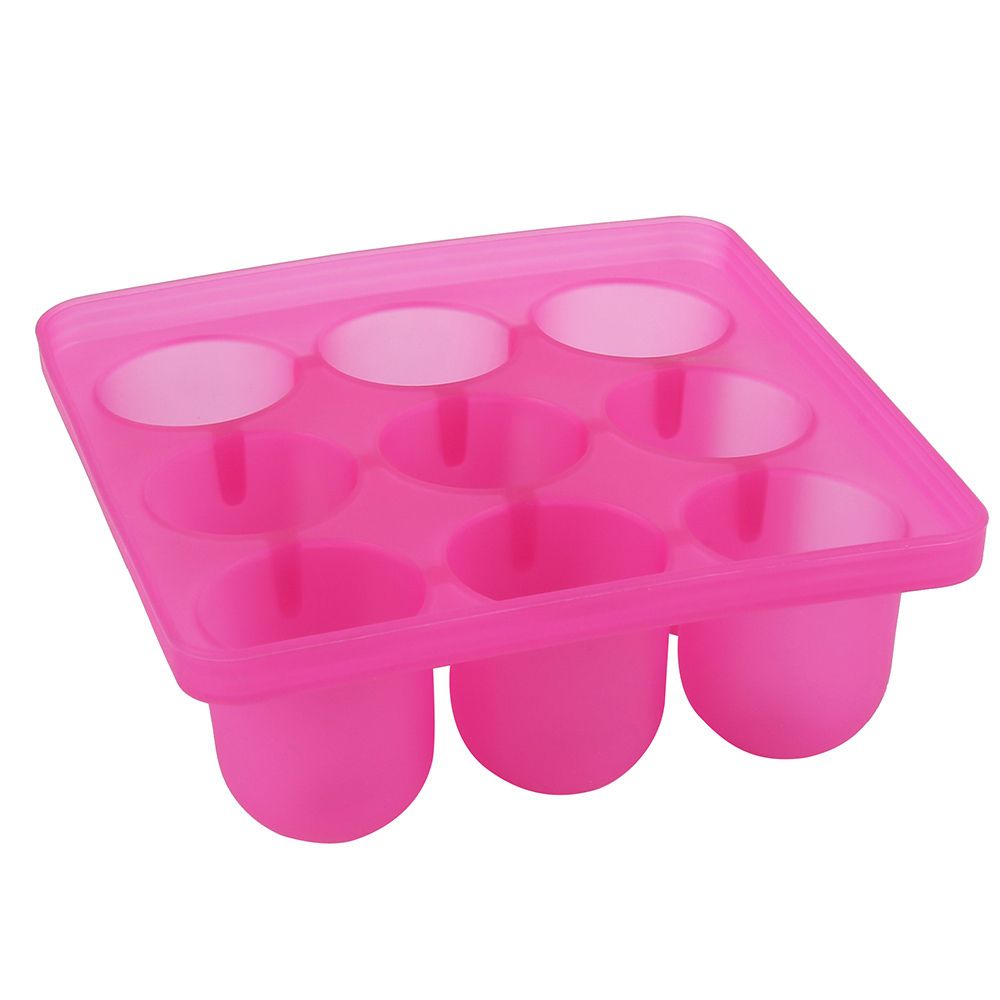Kochblume - Eiswürfelformen Halbrund, pink