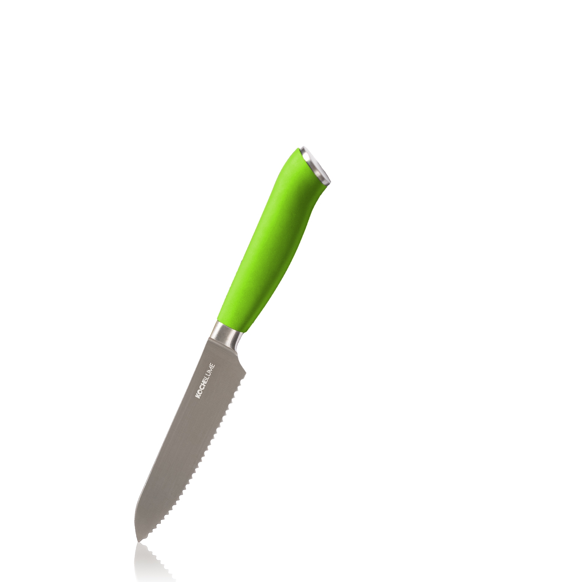 Kochblume - Utility knife, serrated edge, lime