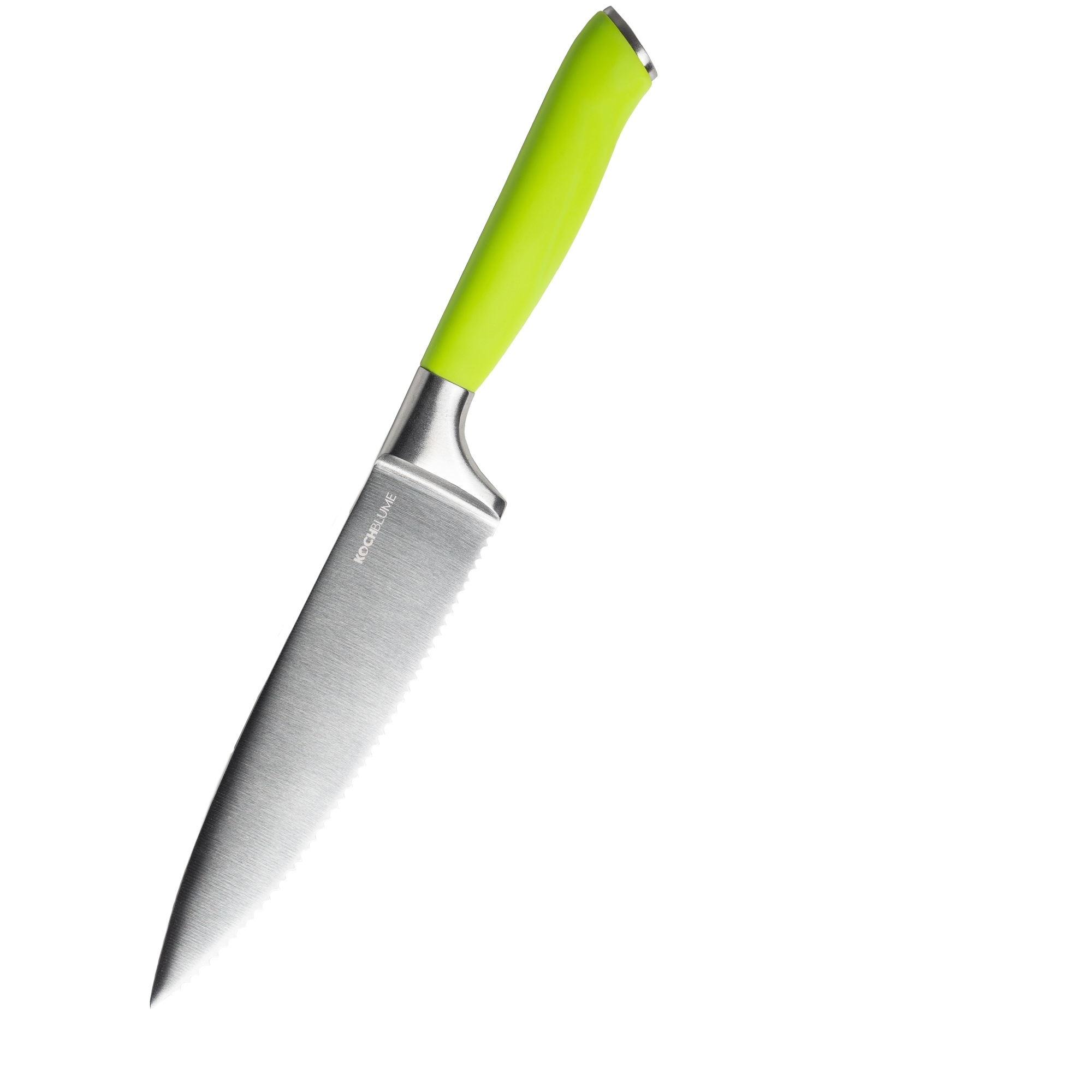 Kochblume - Chef's knife with serrated edge, lime