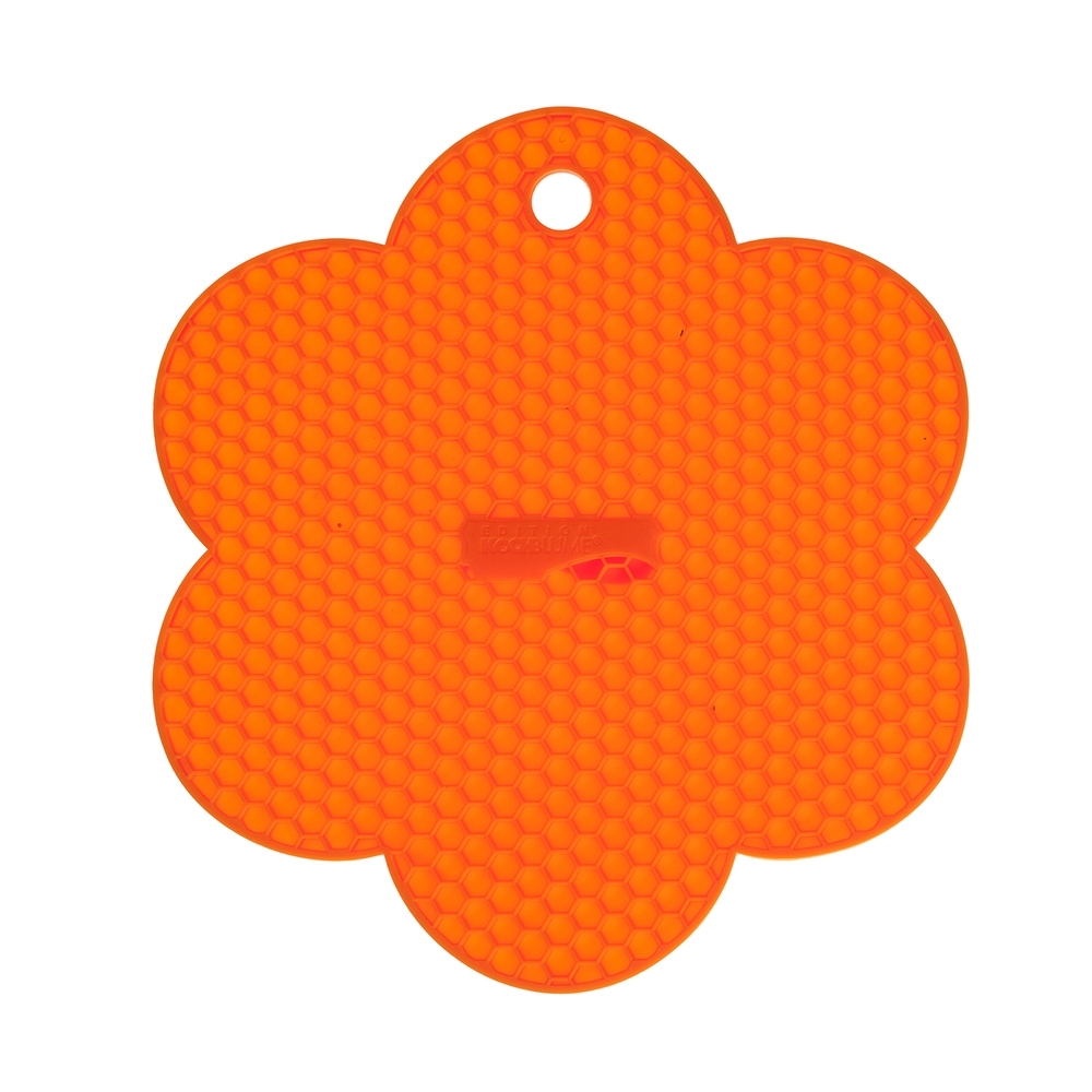 Kochblume - honeycomb - potholders/coasters flower, orange