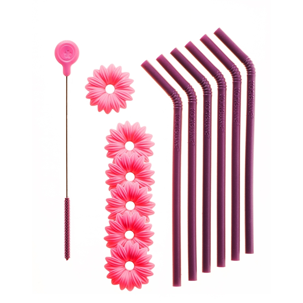 Kochblume - Drinking straw set with brush