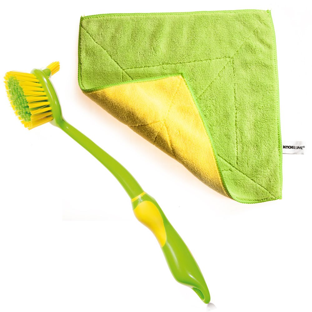 Kochblume - Microfiber cloth + Dish brush 31 cm