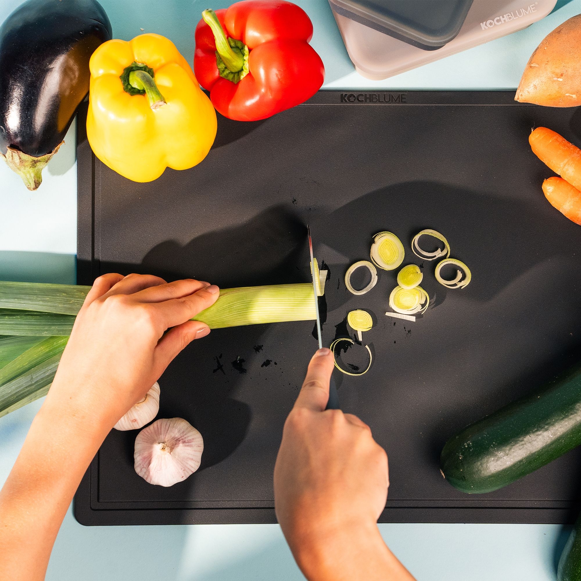 Kochblume - Schneidunterlage TPU - Größe XL, anthrazit