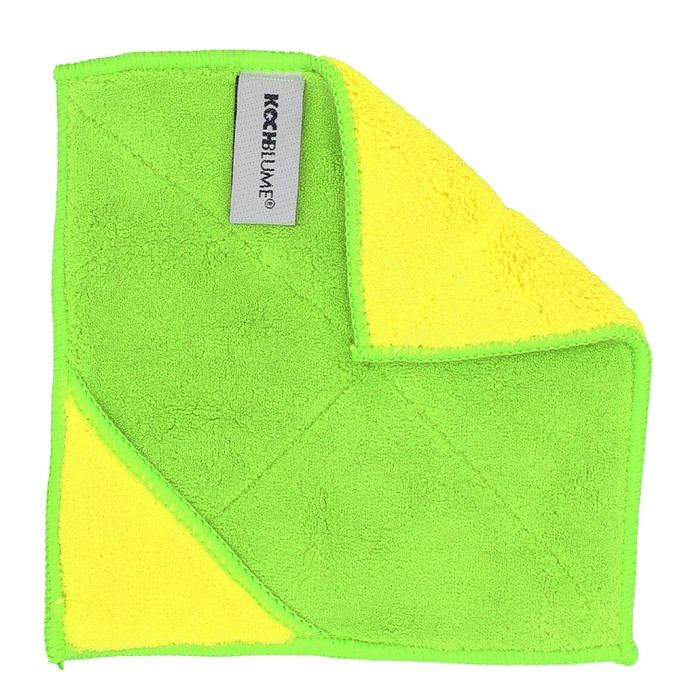 Kochblume - Microfiber cloth 18 x 18 cm, lime/yellow