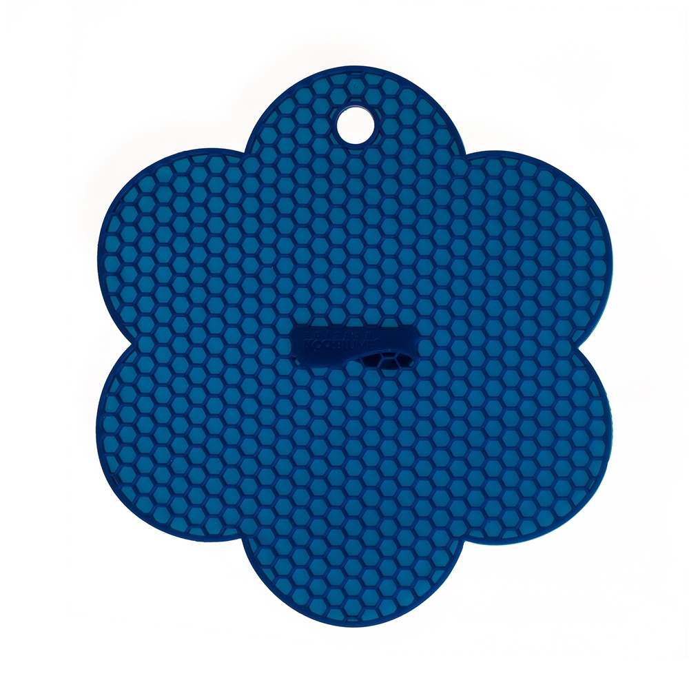 Kochblume - honeycomb - potholders/coasters flower, dark blue