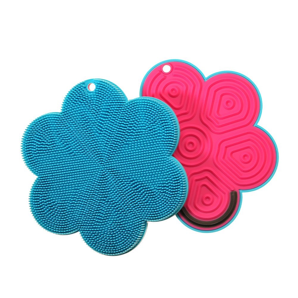 Kochblume - SCRUBBY Plus flower, turquoise/pink