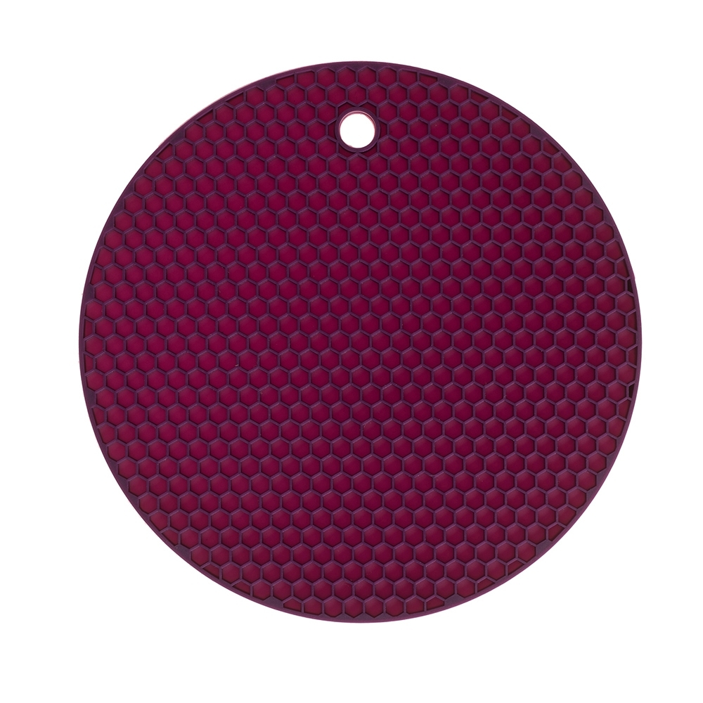 Kochblume - honeycomb-potholders/coasters, round, violet