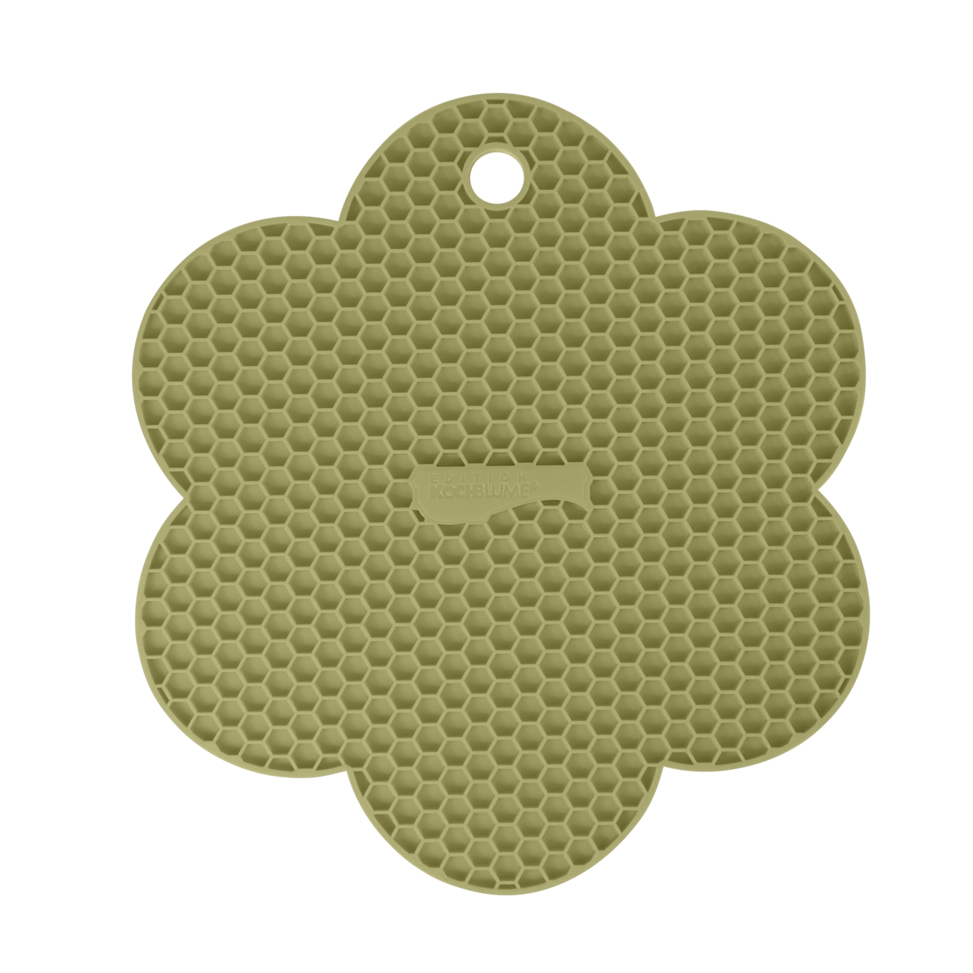 Kochblume - honeycomb - potholders/coasters flower, olive