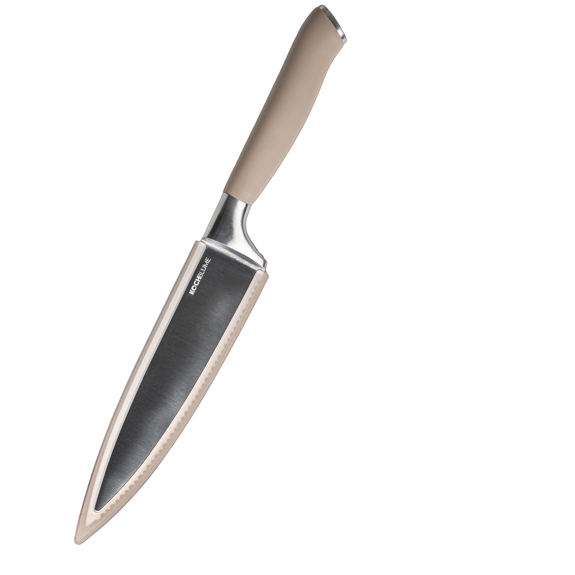 Kochblume - Chefmesser mit Wellenschliff, taupe