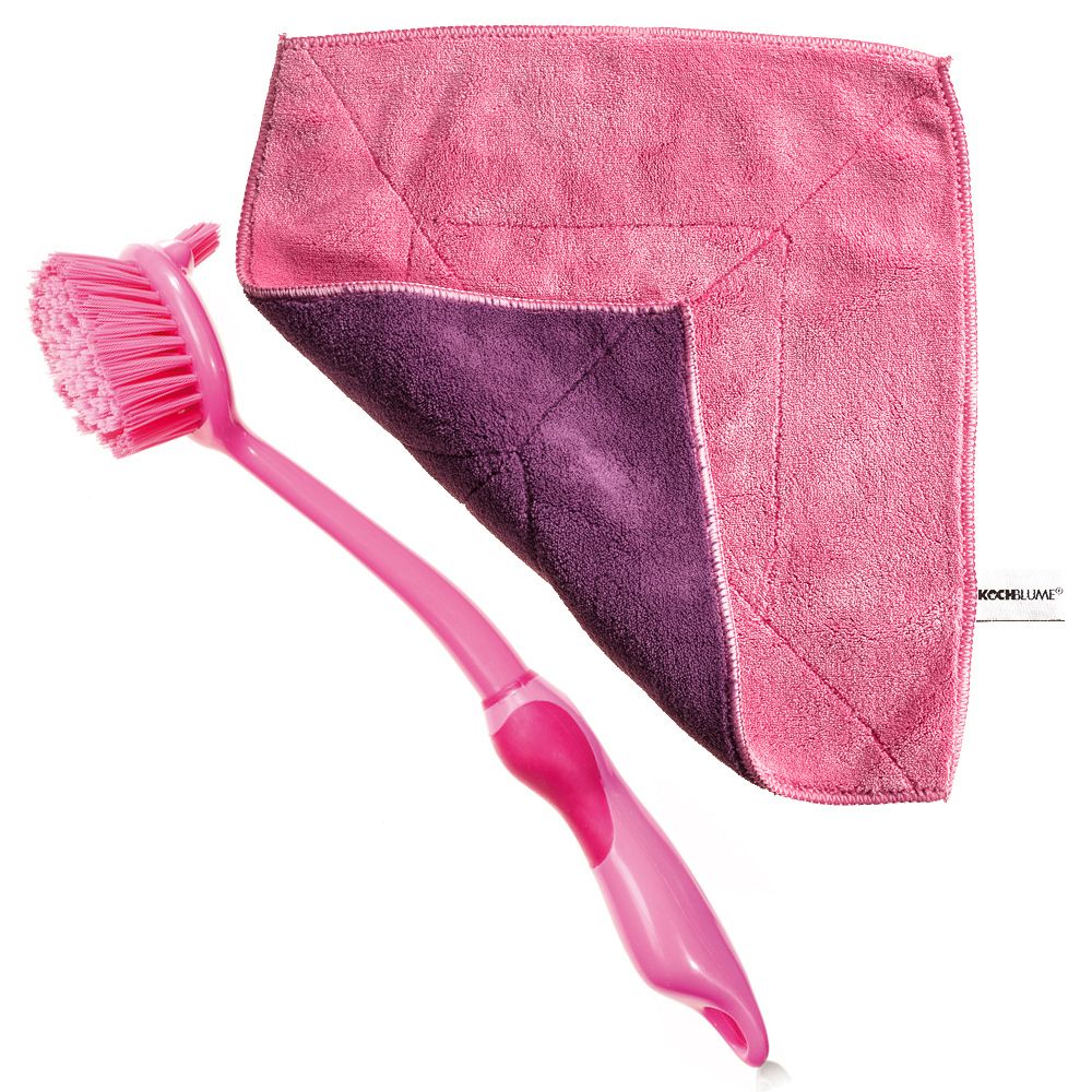 Kochblume - Microfiber cloth + Dish brush 31 cm