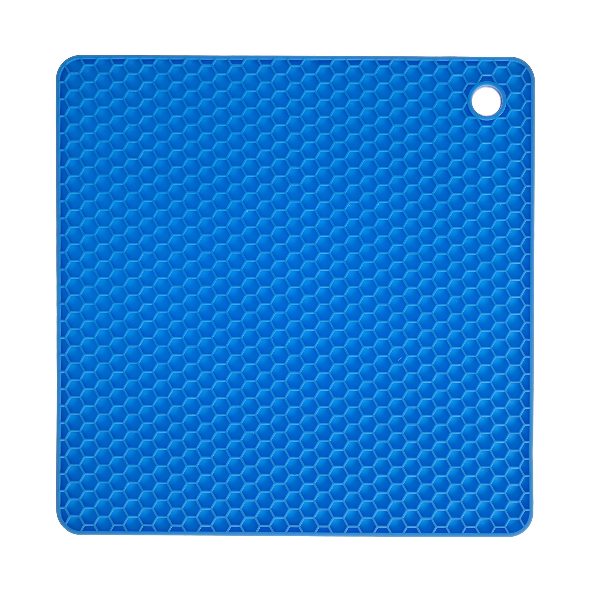 Kochblume - Waben - Topflappen / Untersetzer, blau