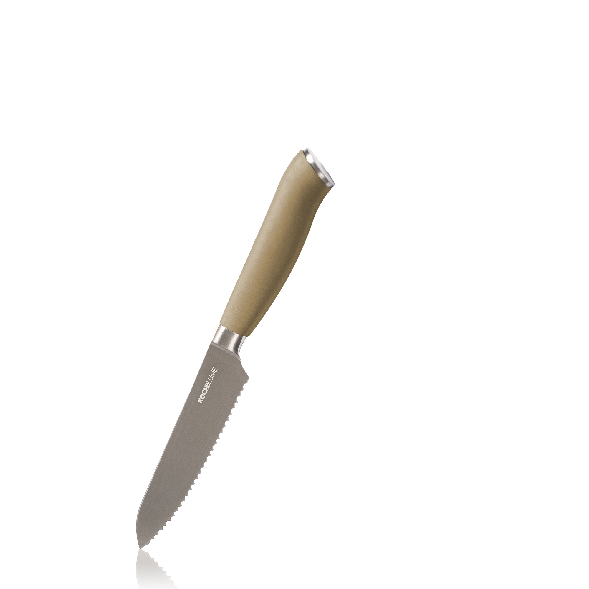 Kochblume - Allzweckmesser, Wellenschliff, taupe