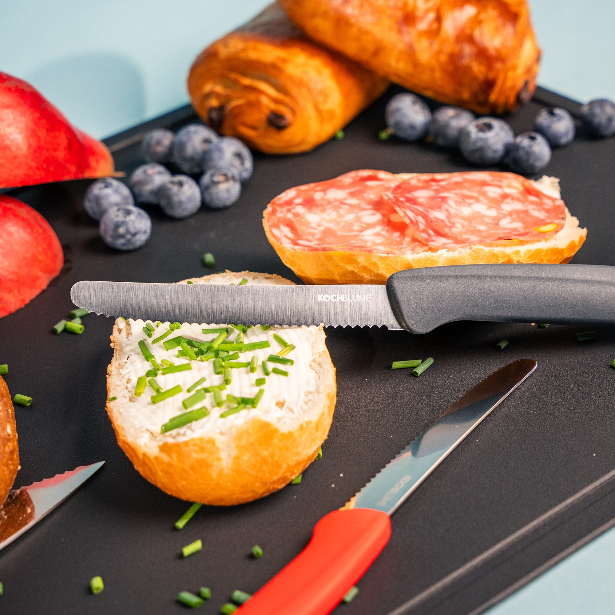 Kochblume - Frühstücksmesser 4-tlg., colormix