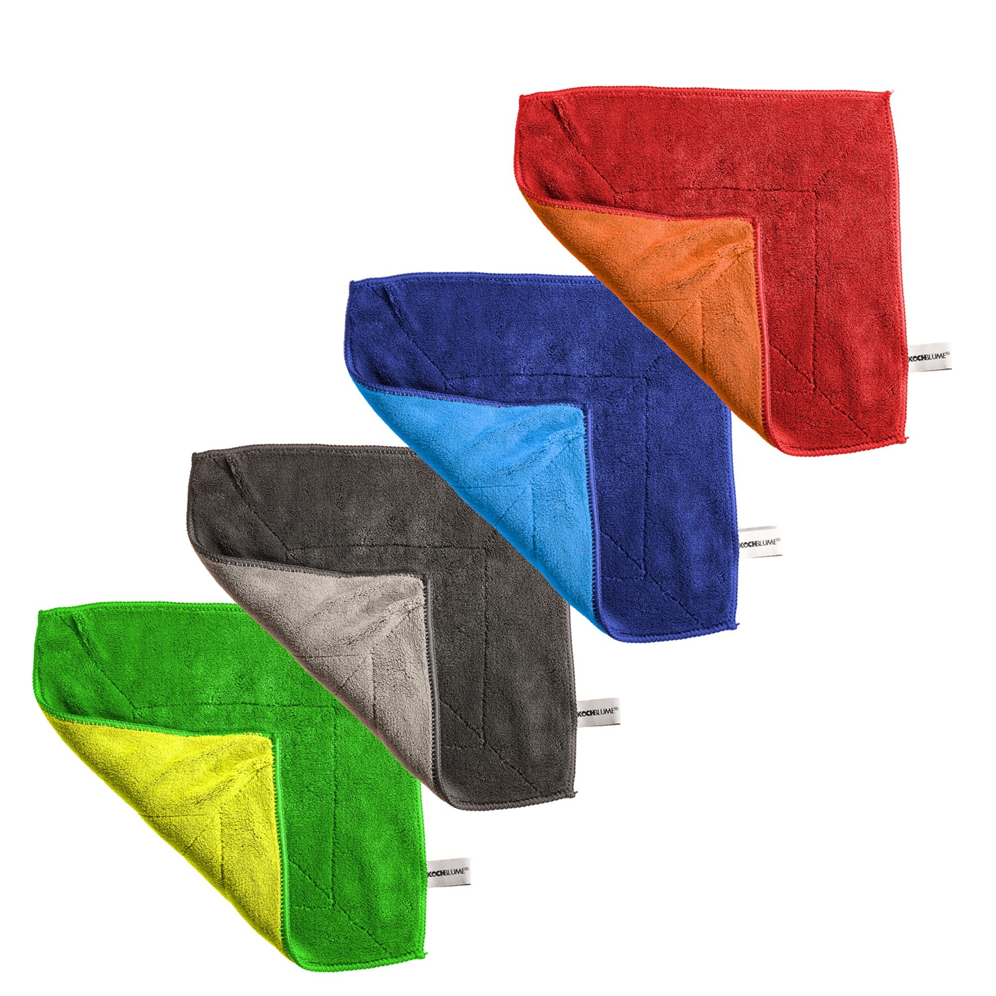 Cooking Flower - Microfiber 30x30cm 4-piece set - BE/LIM/RD/AT