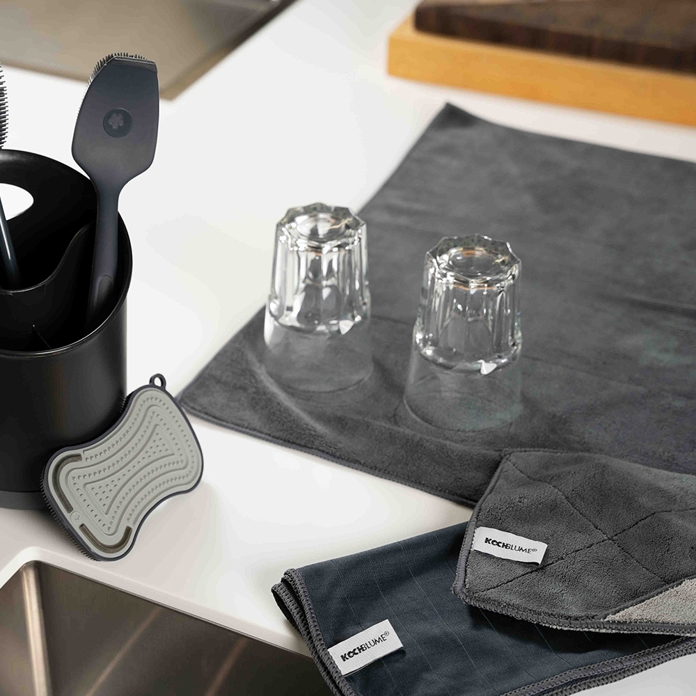 Kochblume - tea towel 60 x 40 cm, taupe