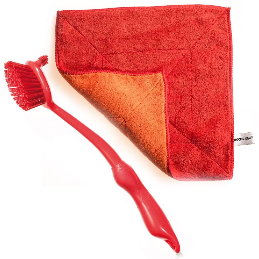 Kochblume - Microfiber cloth + Dish brush 31 cm