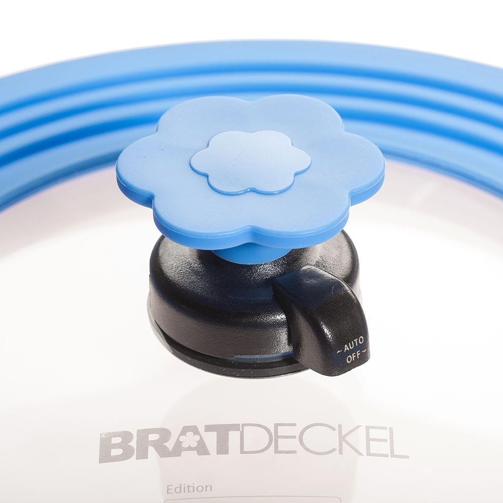 Kochblume - Bratdeckel - groß 31 cm, blau