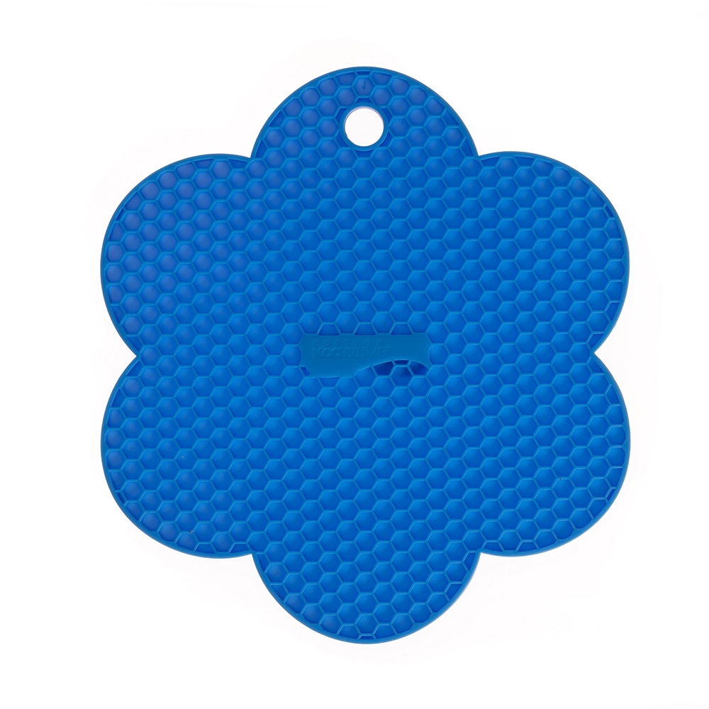 Kochblume - Waben-Untersetzer/Topflappen Blume, blau