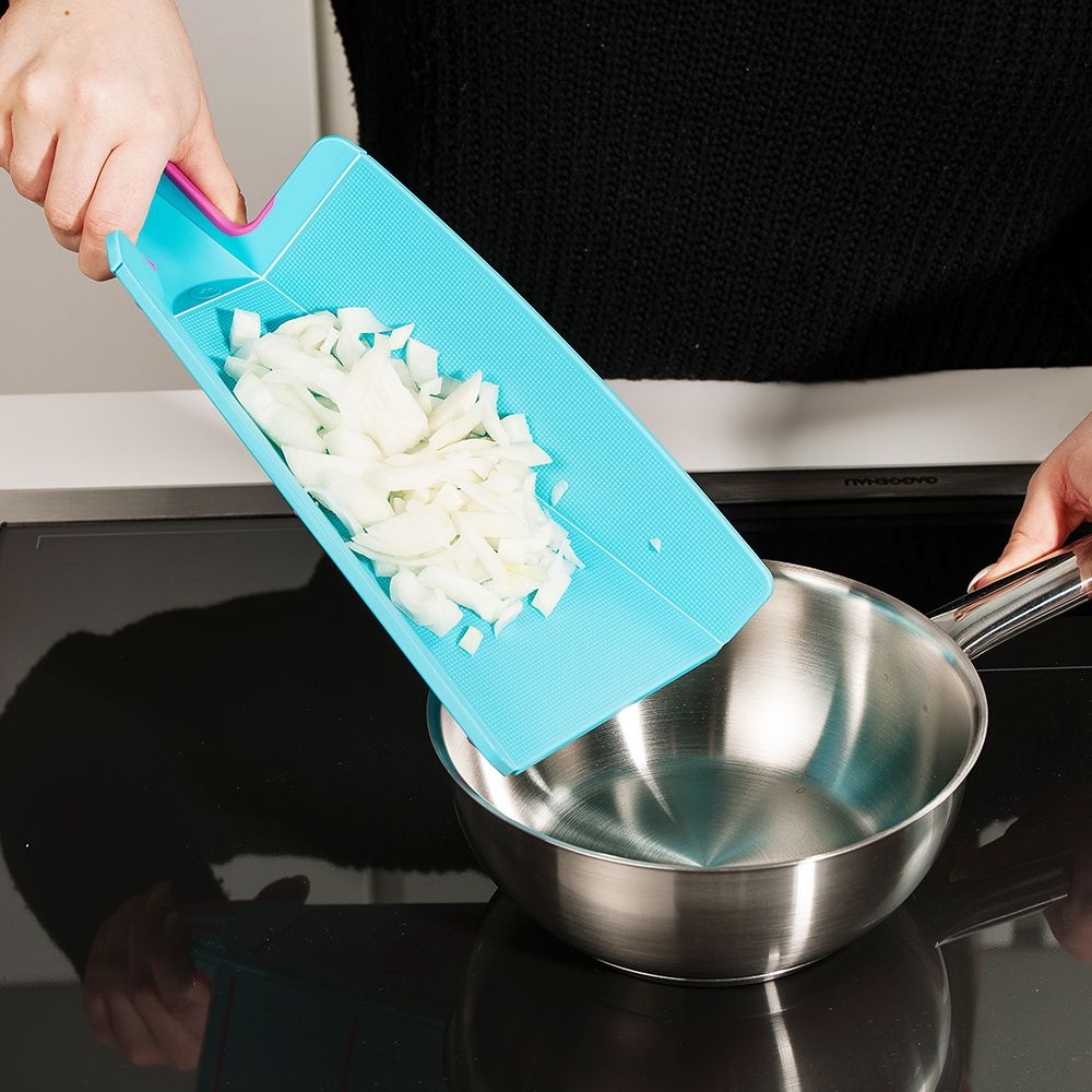 Kochblume - folding cutting board 34 x 18.5 cm, anthracit