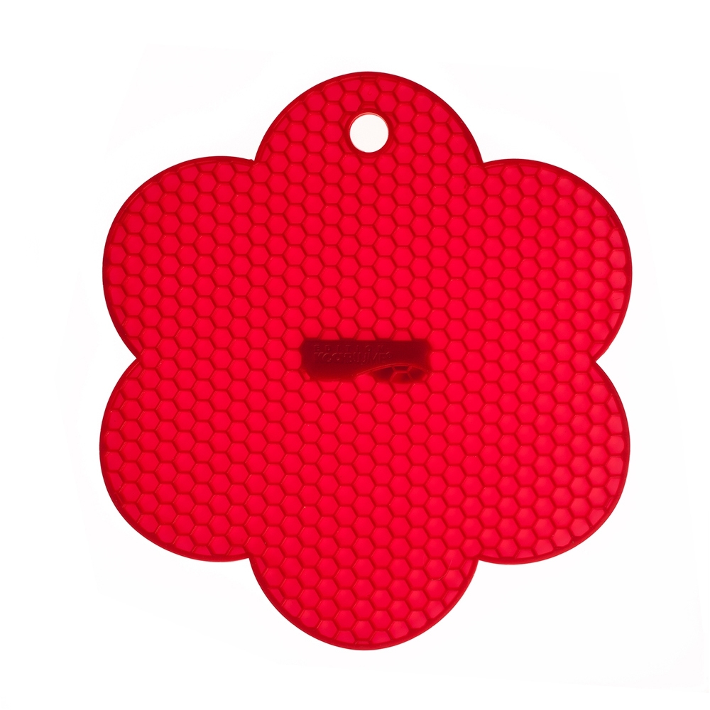 Kochblume - Waben-Untersetzer/Topflappen Blume, rot