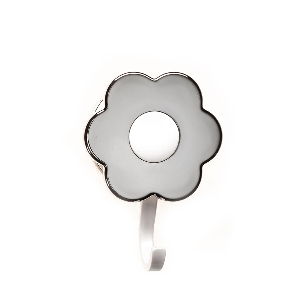 Kochblume - Blumenhaken S, weiß/chrom