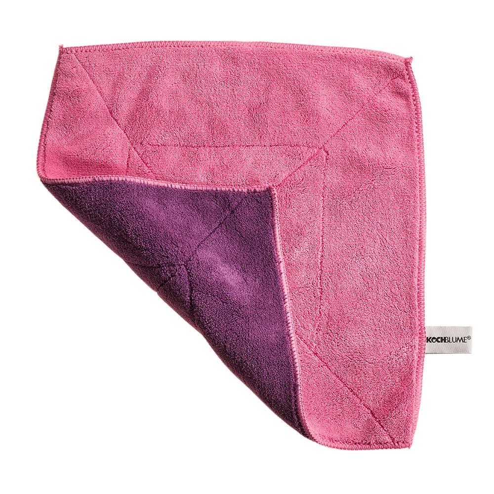 Kochblume - Microfiber cloth 30 x 30 cm, pink/violet