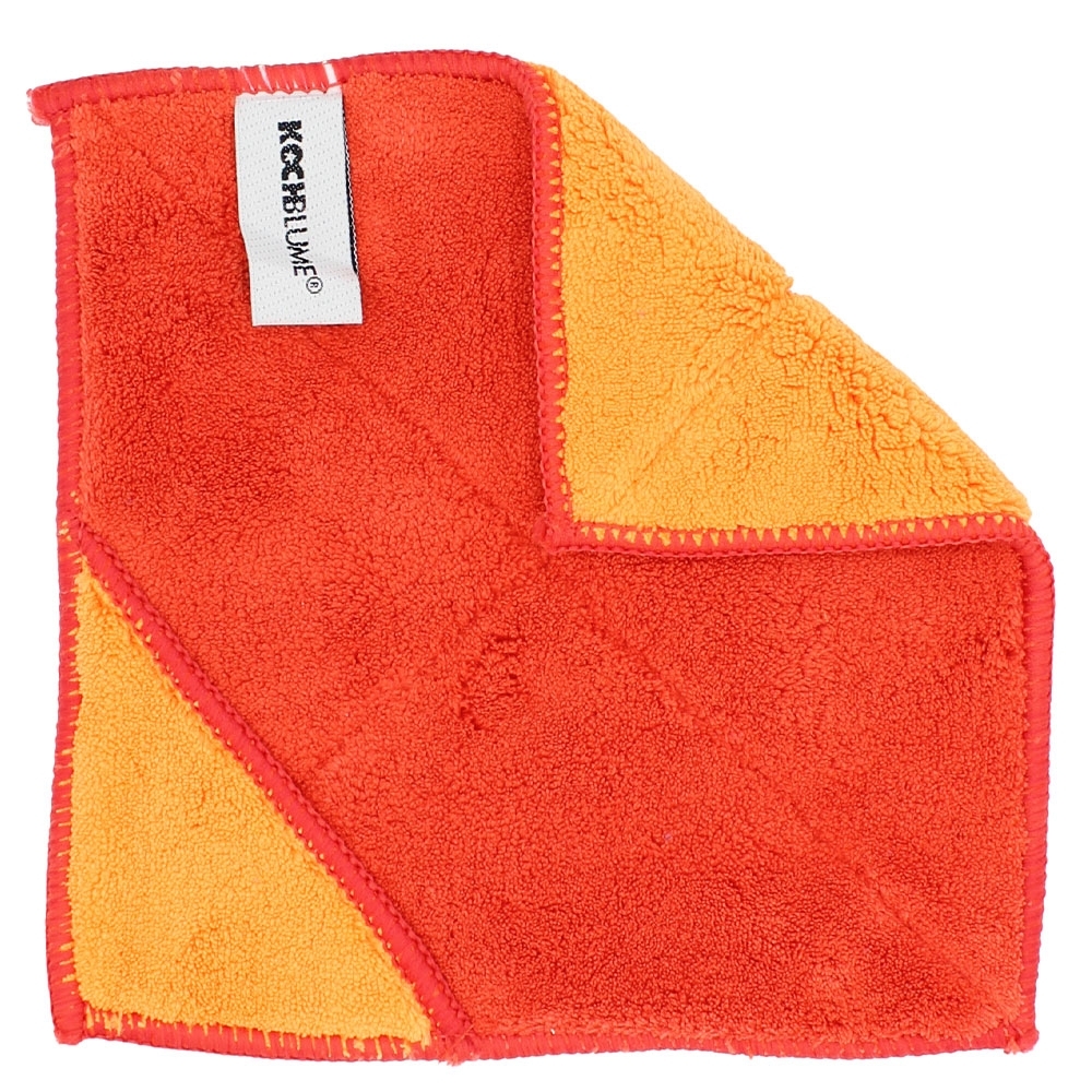 Kochblume - Microfasertuch 18 x 18 cm, rot/orange