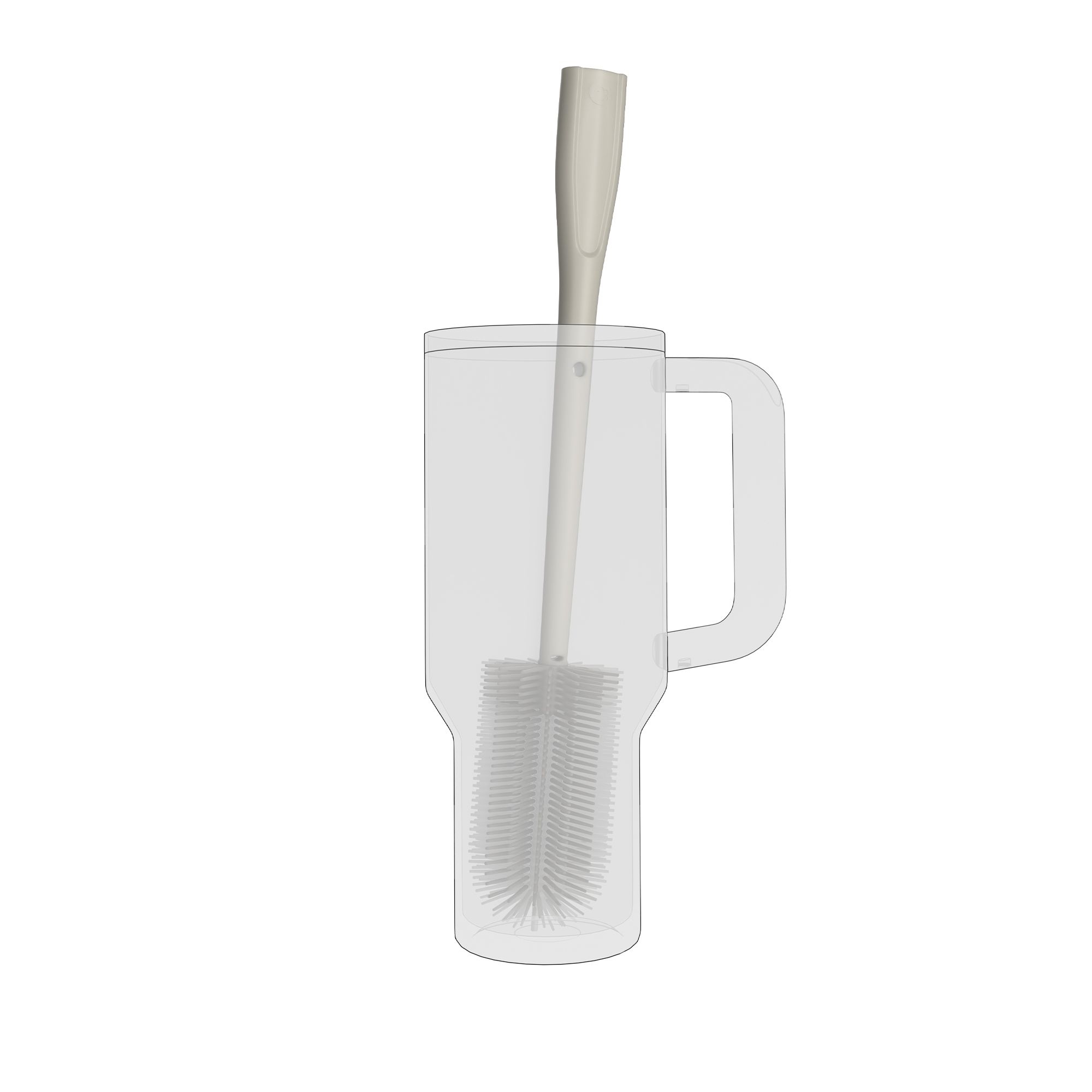 Kochblume - Becherbürste 2-in-1, taupe