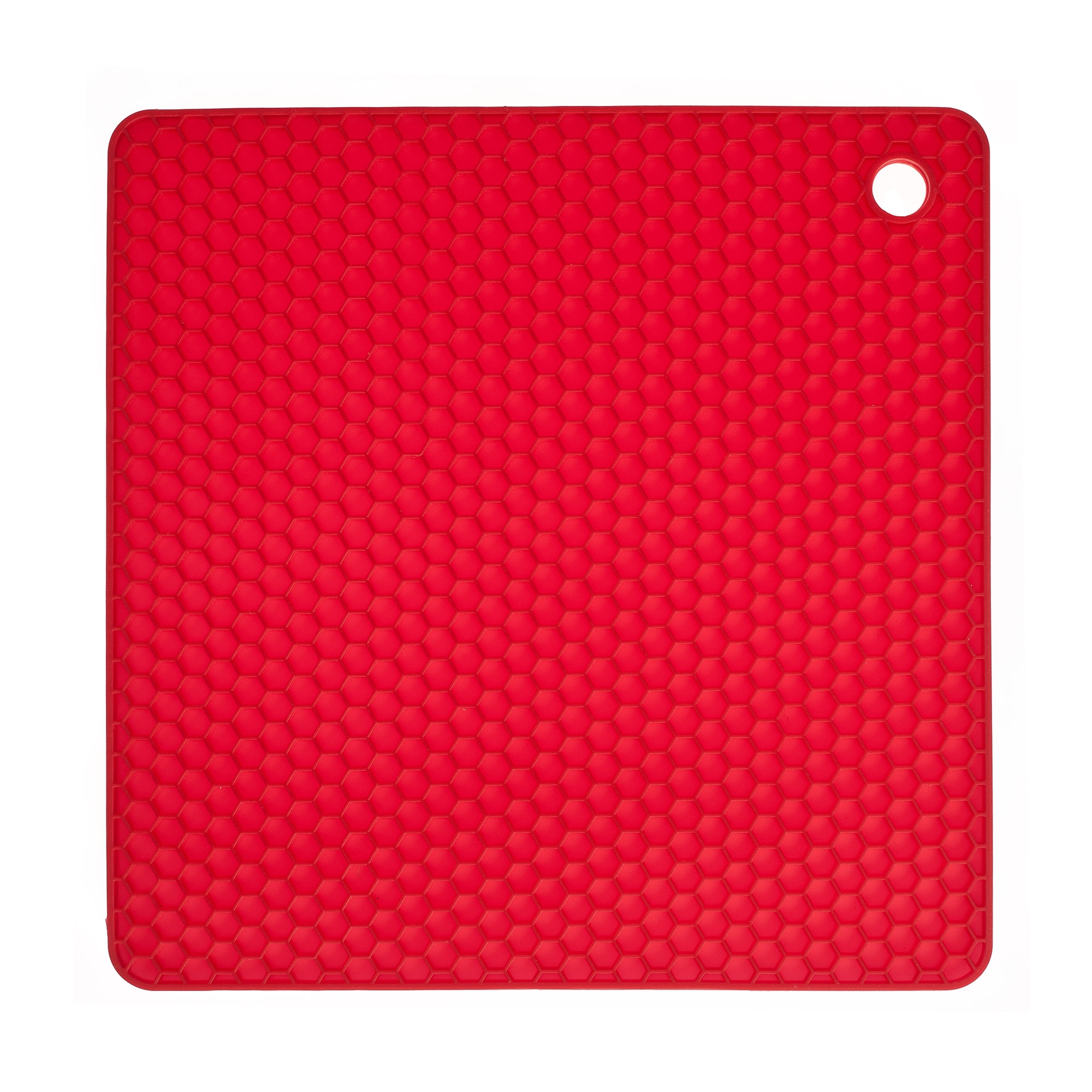 Kochblume - honeycomb - potholders / coasters, red